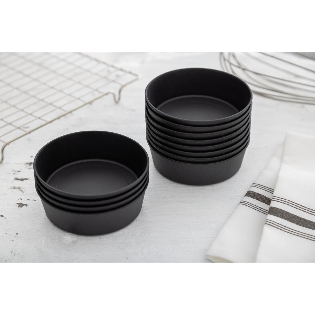 Matfer Exoglass Mini Pie Moulds Plain 10cm