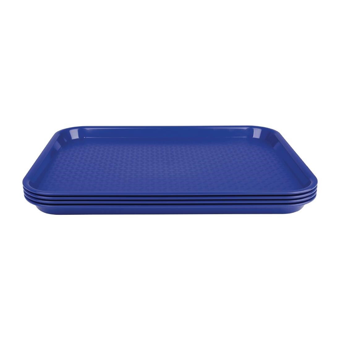 Kristallon Plastic Fast Food Tray Blue Small
