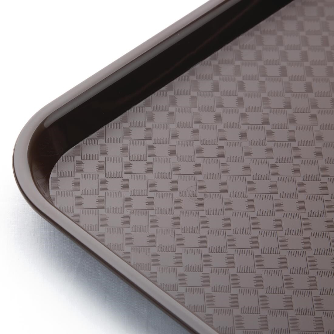 Kristallon Plastic Fast Food Tray Brown Small