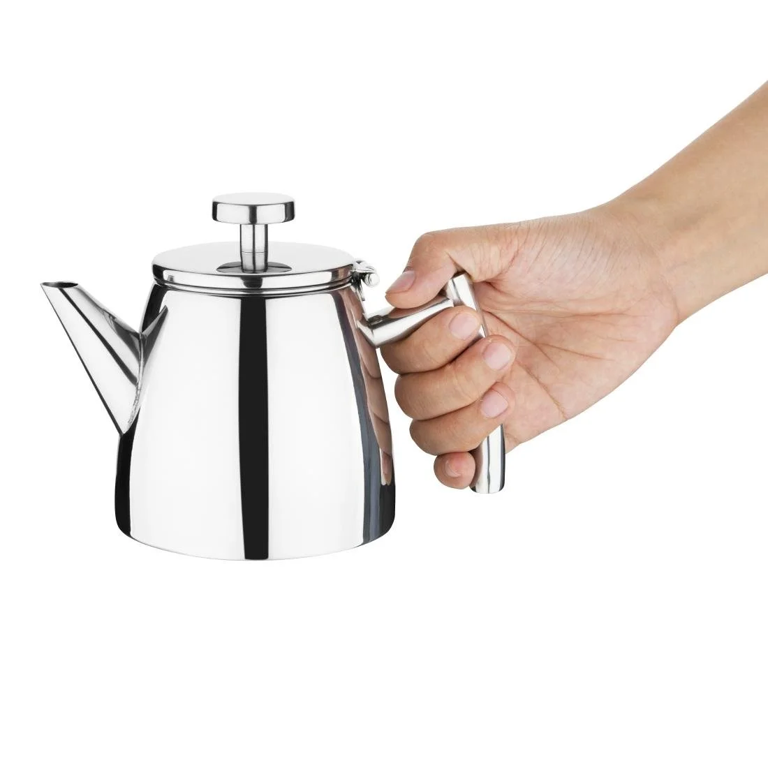 Olympia Conical Insulated Stainless Steel Teapot with Filter 350ml - Image 4