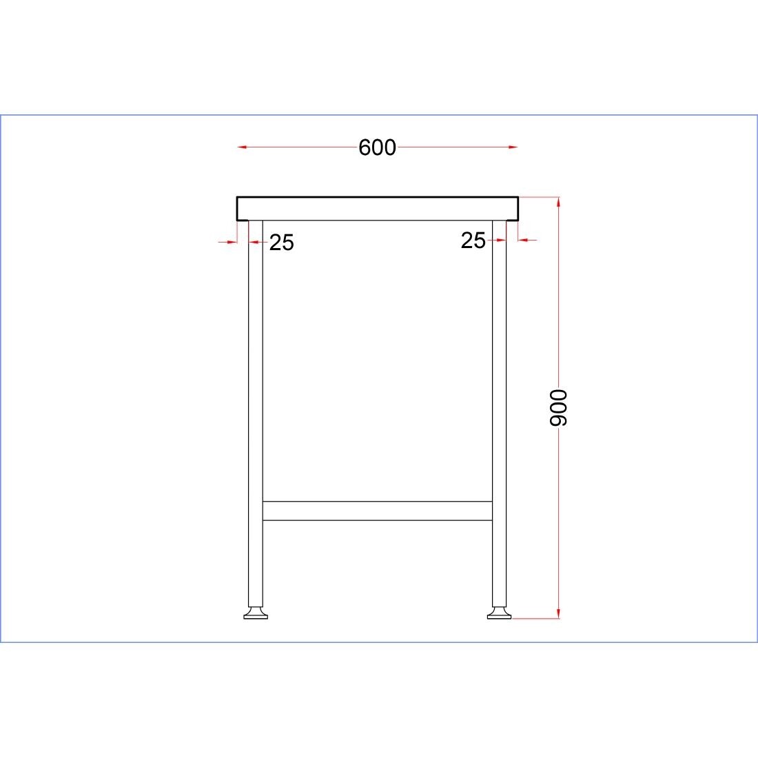Holmes Stainless Steel Centre Table 600mm