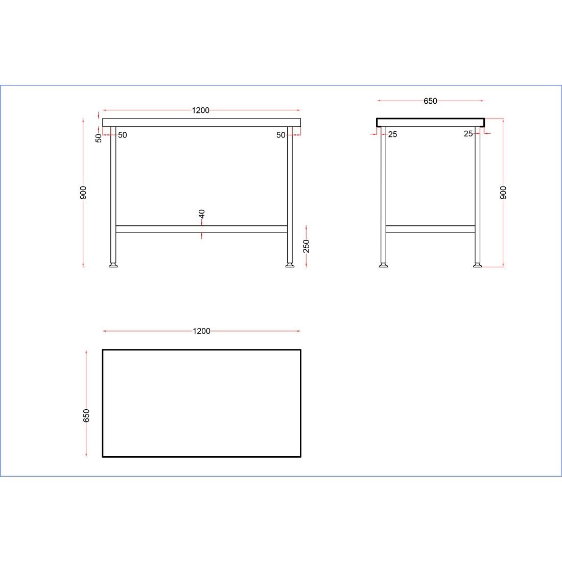 Holmes Stainless Steel Centre Table 1200mm