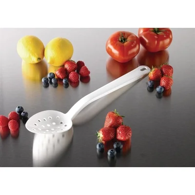 Matfer Bourgeat Exoglass Perforated Serving Spoon White 13" - Image 1