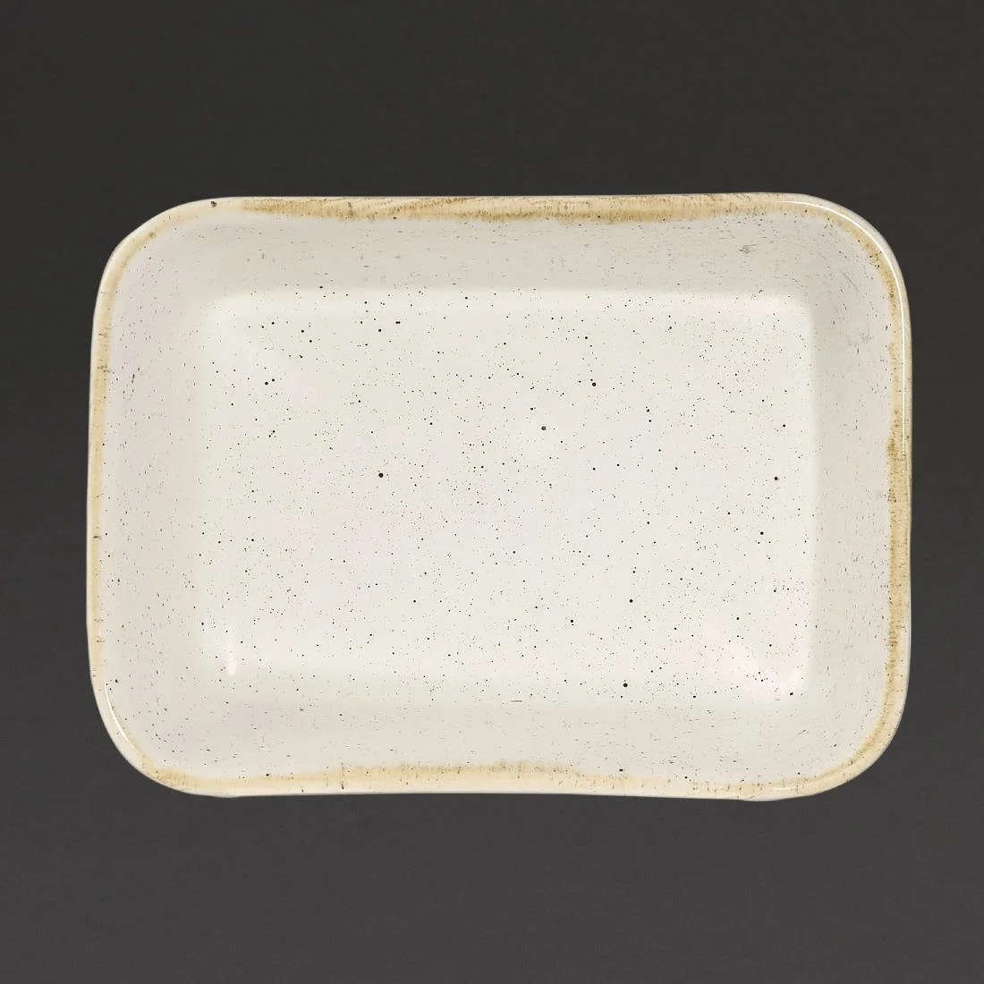 Churchill Stonecast Deep Rectangular Dishes Barley White 160mm (12 Pack) - Image 1