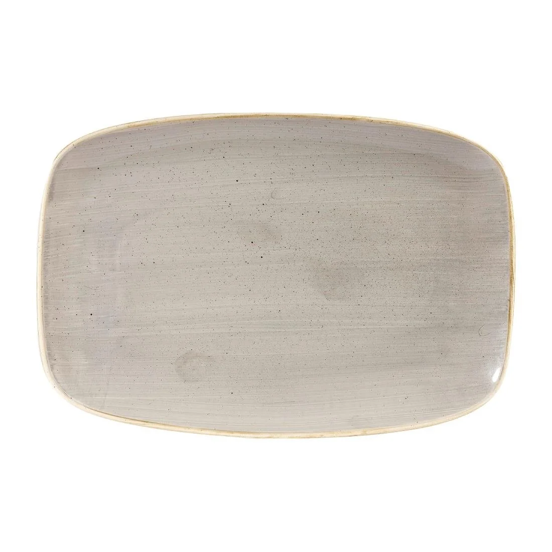 Churchill Stonecast Rectangular Plates Peppercorn Grey 199 x 300mm (6 Pack)