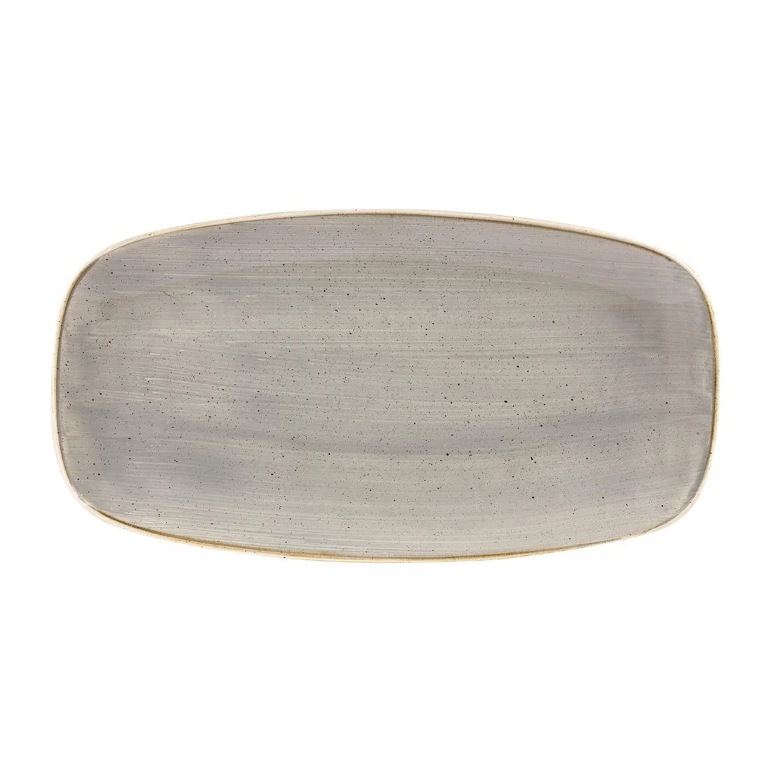 Churchill Stonecast Rectangular Plates Peppercorn Grey 127 x 269mm (12 Pack)