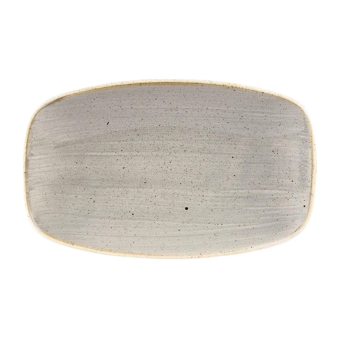 Churchill Stonecast Rectangular Plates Peppercorn Grey 121 x 200mm (12 Pack)