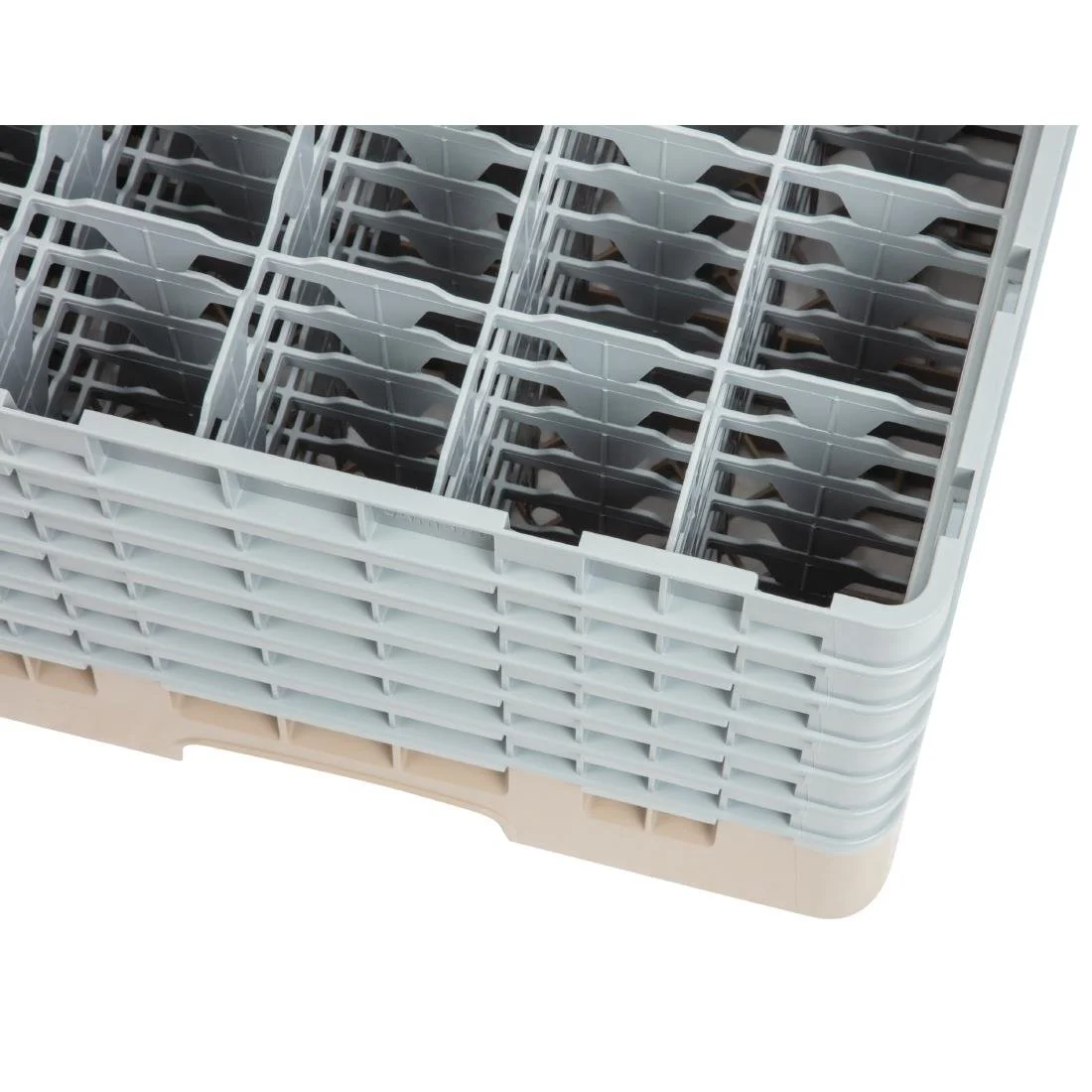 Cambro Camrack Beige 25 Compartments Max Glass Height 298mm - Image 3
