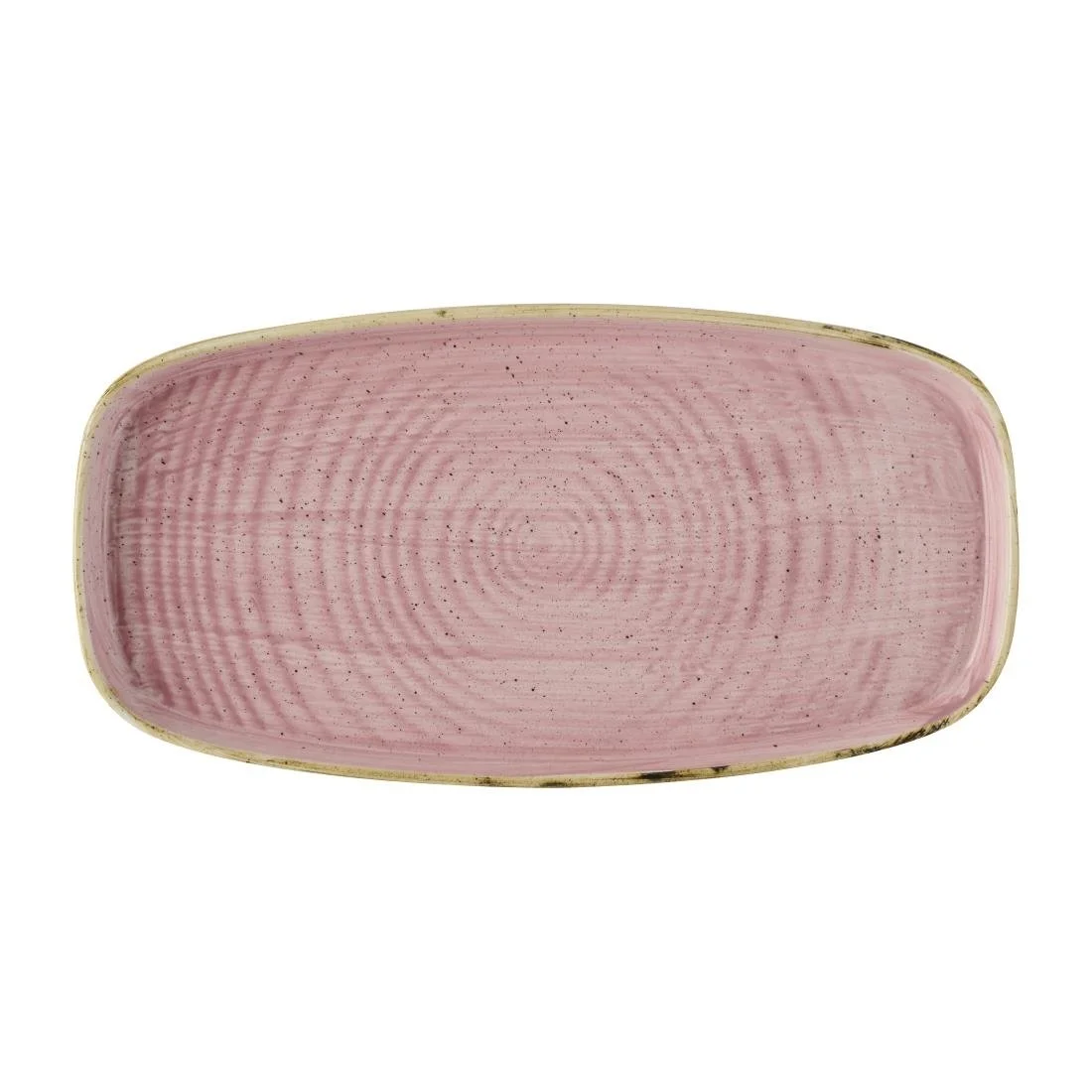 Churchill Stonecast Petal Pink Chefs' Walled Oblong Plates 300mm (6 Pack) - Image 1
