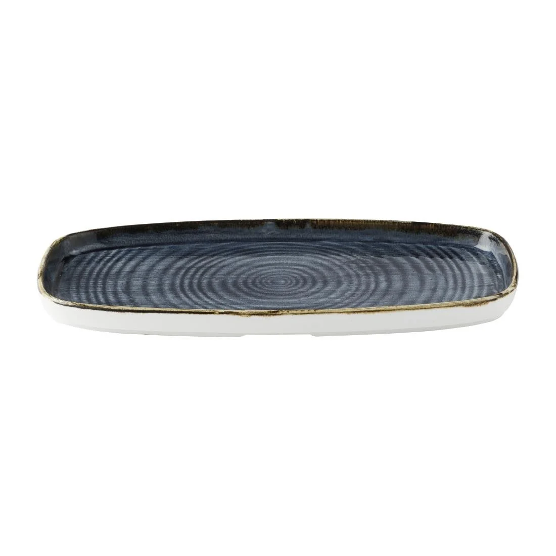 Churchill Stonecast Blueberry Chefs' Walled Oblong Plates 300mm (6 Pack) - Image 4