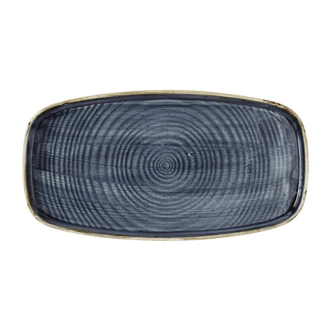 Churchill Stonecast Blueberry Chefs' Walled Oblong Plates 350mm (6 Pack) - Image 1