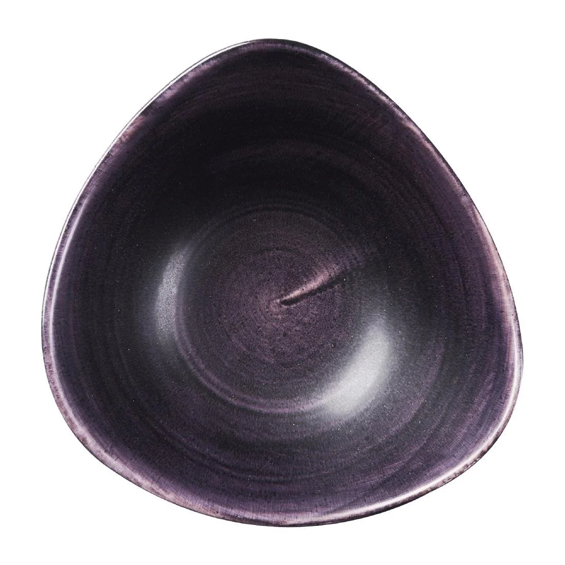 Churchill Stonecast Patina Deep Purple Triangle Bowls 235mm (12 Pack) - Image 1