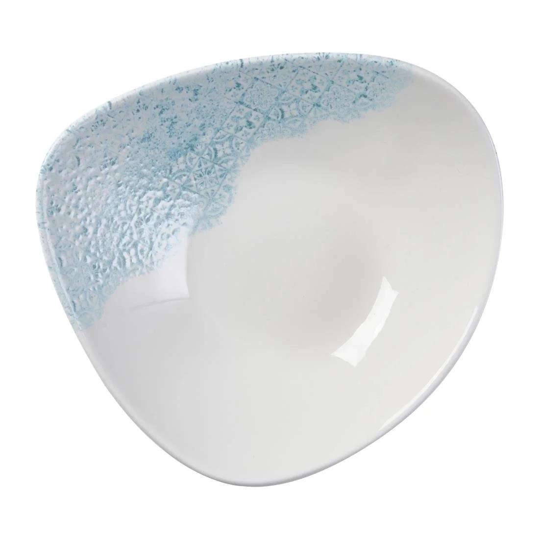 Churchill Vintage Prints Med Tiles Aquamarine Triangle Bowls 235mm (12 Pack) - Image 1