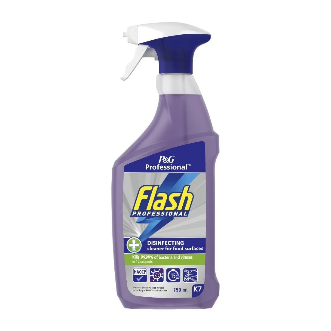 Flash Professional Disinfecting Cleaning Spray for Food Surfaces 750ml (6 Pack) - Image 1