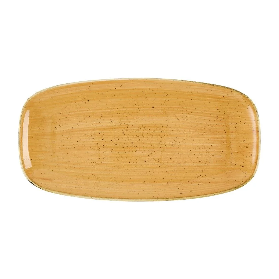 Churchill Stonecast Tangerine Chefs' Oblong Plates No. 3- 298 x 153mm (12 Pack) - Image 1
