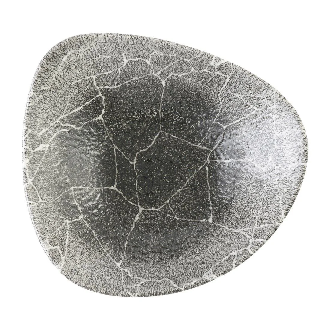 Churchill Studio Prints Kintsugi Quartz Black Triangle Bowls 235mm (12 Pack) - Image 1