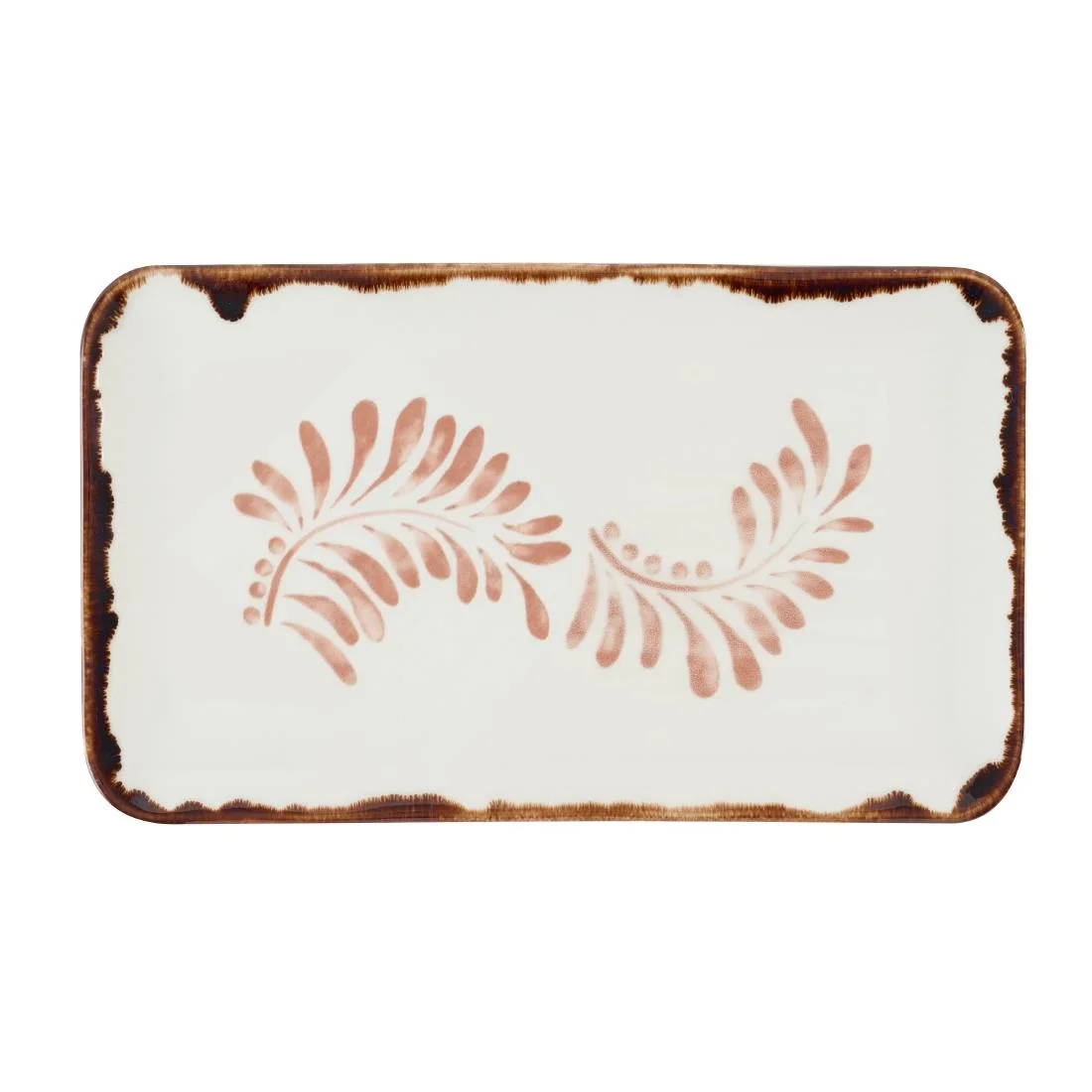 Dudson Harvest Mediterranean Terracotta Rectangular Plates 270x160mm (12 Pack) - Image 1