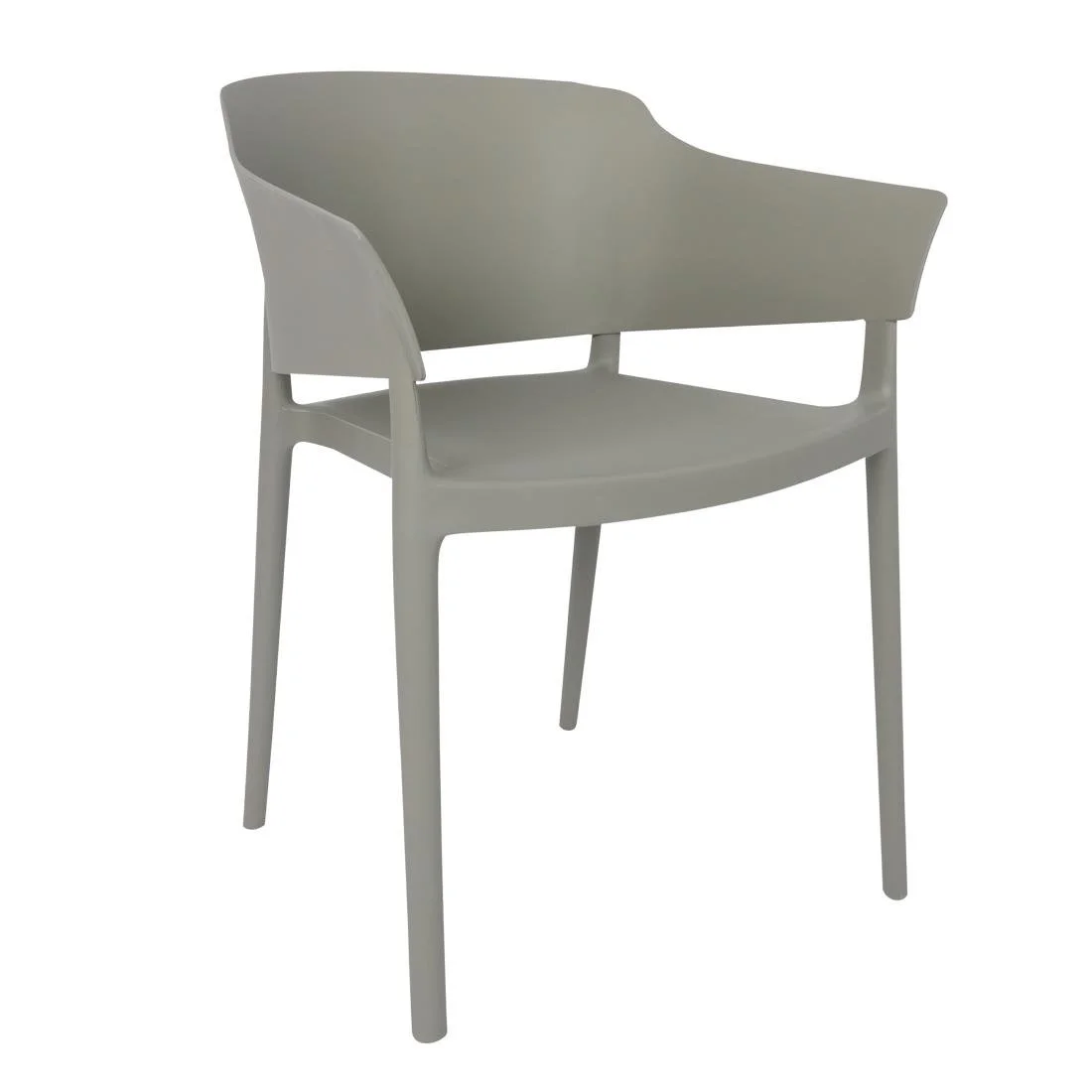 Bolero Lorenzo Cafe Chairs Medium Grey (2 Pack) - Image 1