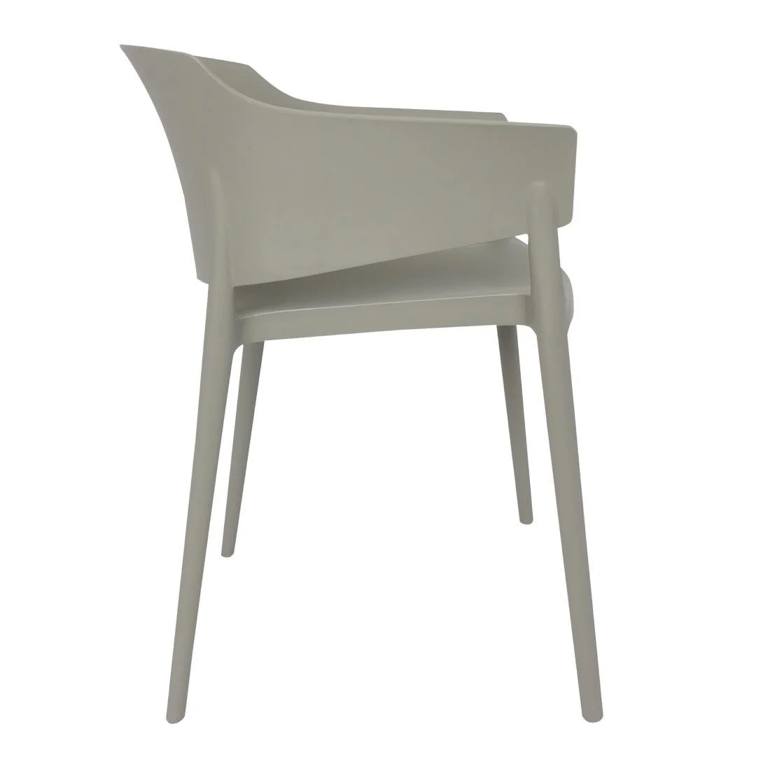 Bolero Lorenzo Cafe Chairs Medium Grey (2 Pack) - Image 3