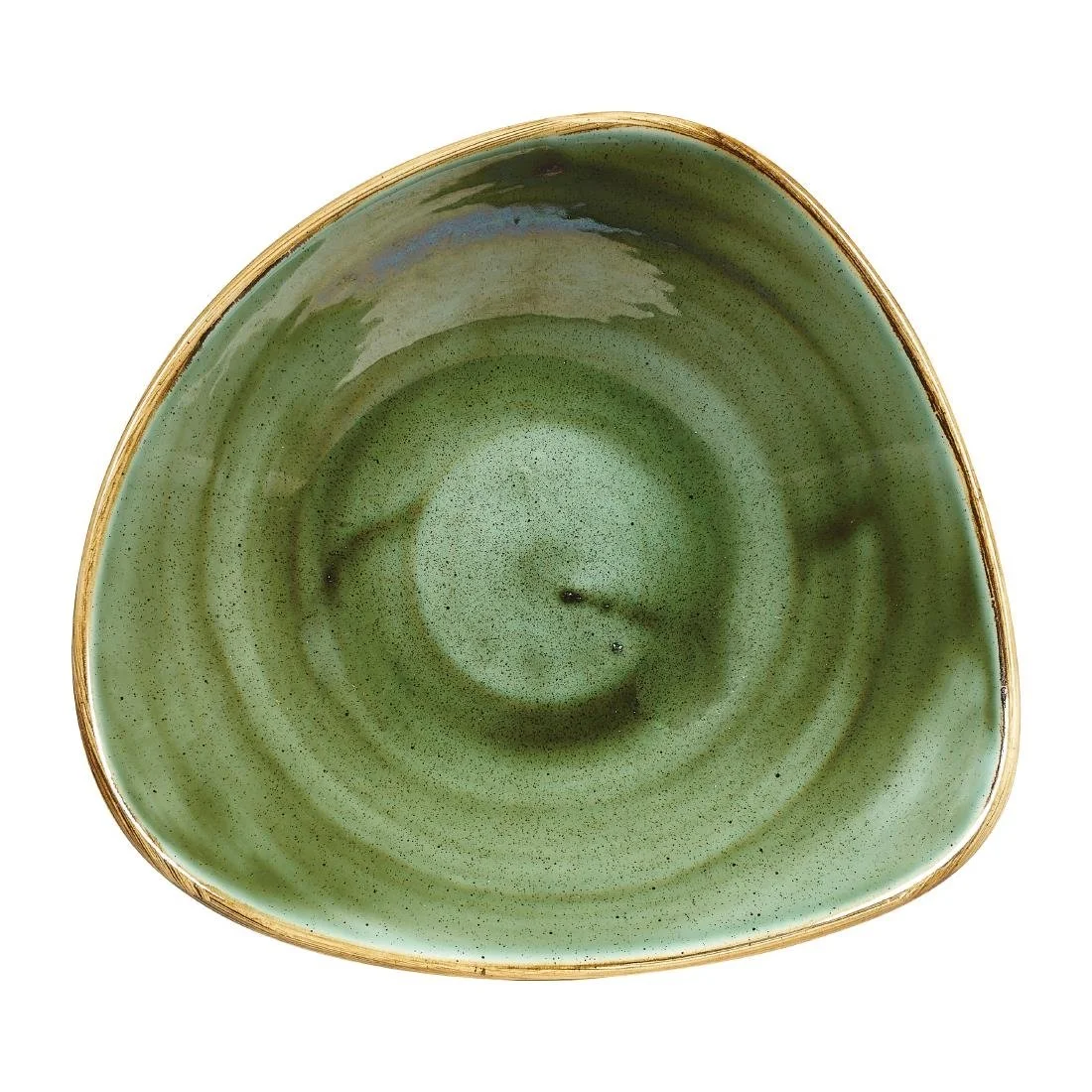 Churchill Stonecast Triangular Bowls Samphire Green 235mm (12 Pack) - Image 1