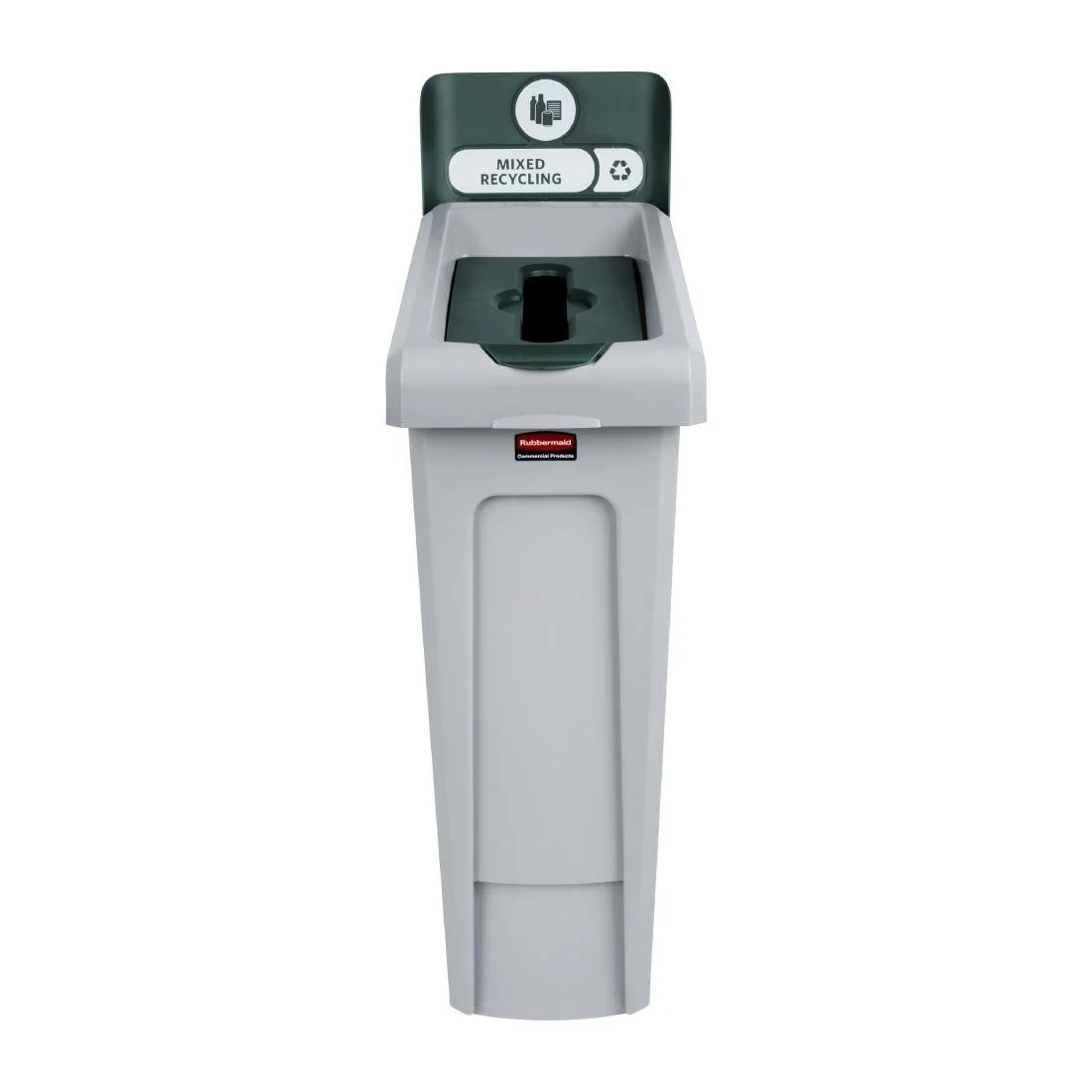 Rubbermaid Slim Jim Mixed Recycling Station Green 87Ltr - Image 1