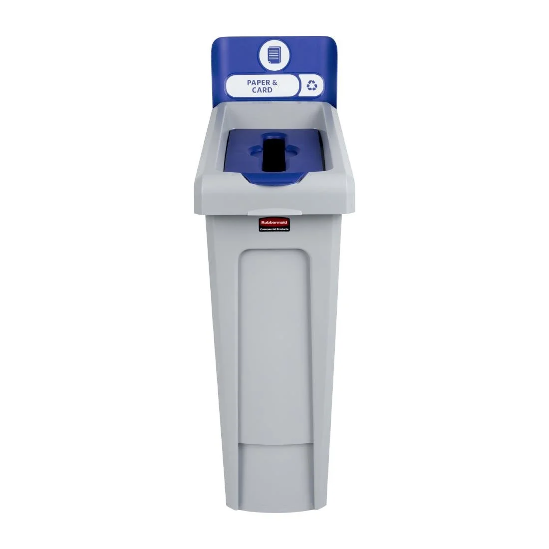 Rubbermaid Slim Jim Paper & Card Recycling Station Blue 87Ltr - Image 1