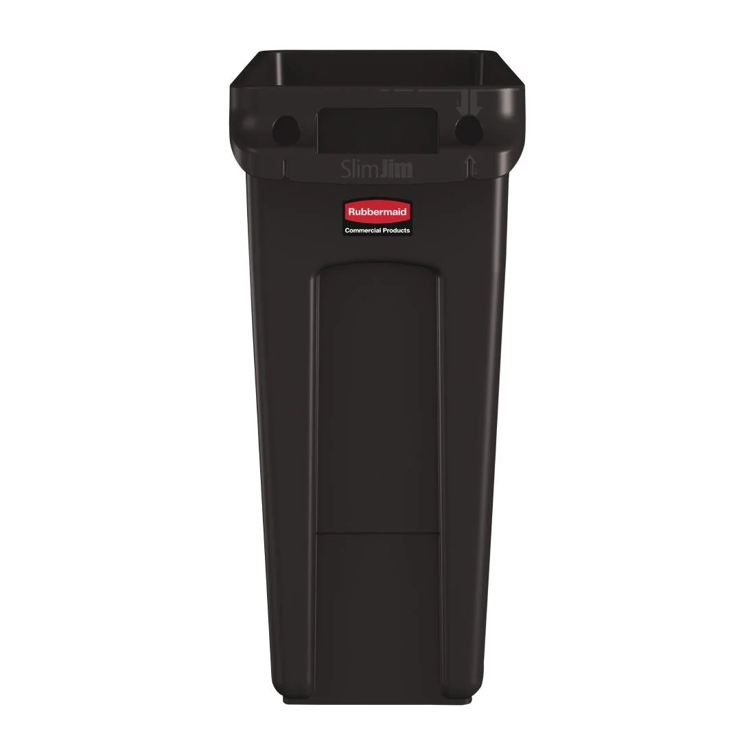 Rubbermaid Slim Jim Bin with Venting Channels Brown 60Ltr - Image 2