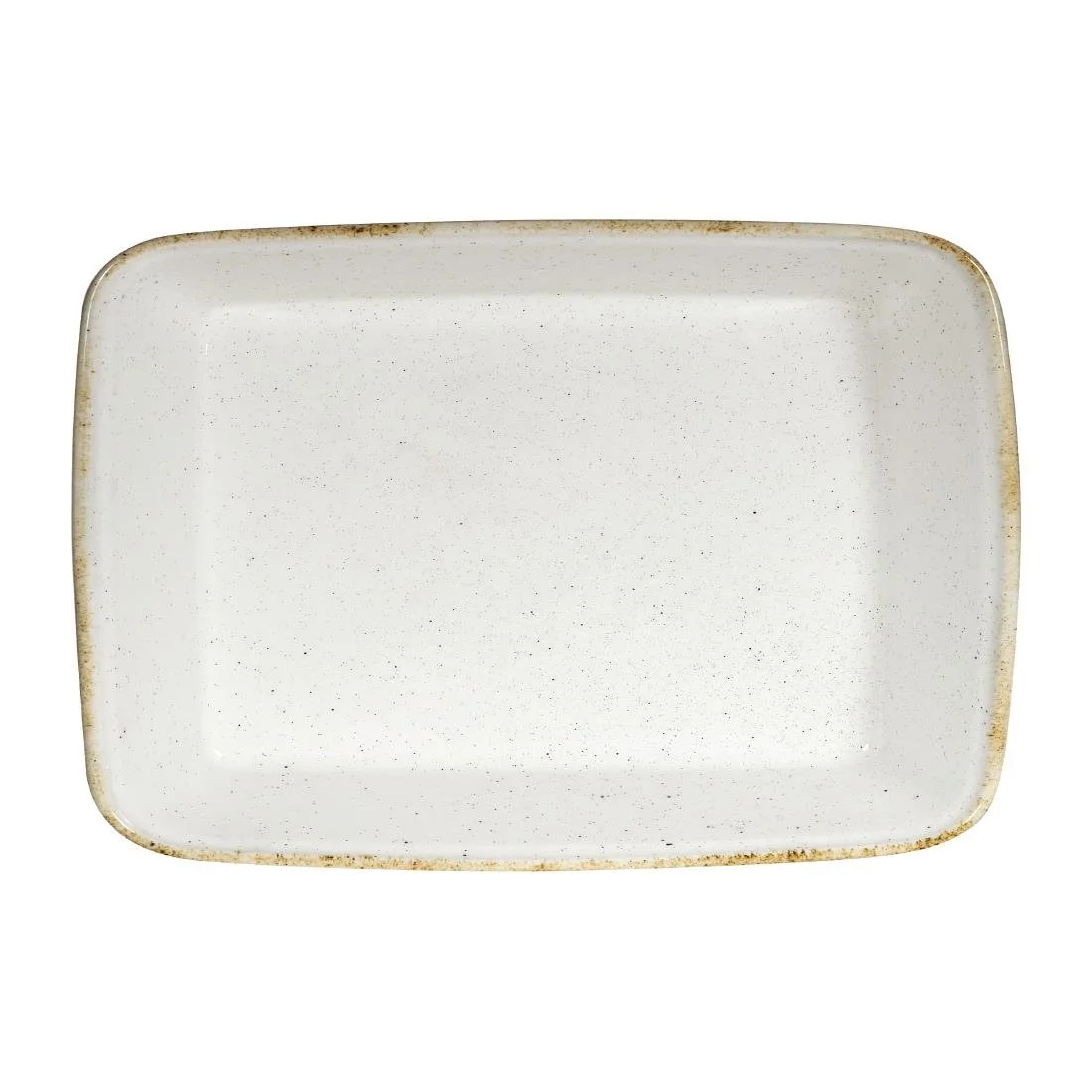 Churchill Stonecast Hints Rectangular Baking Dishes Barley White 250 x 380mm (4 Pack) - Image 1