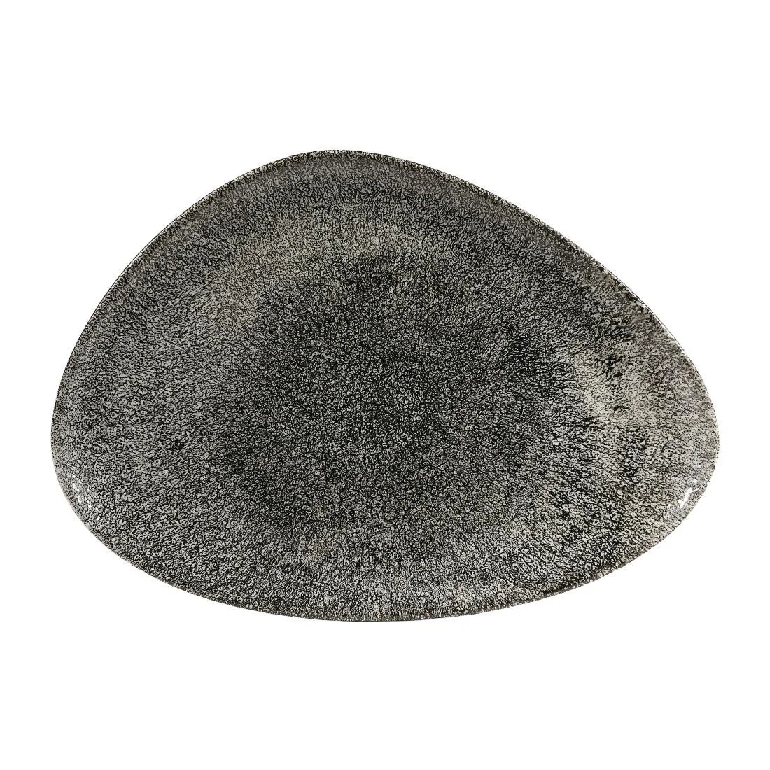 Churchill Studio Prints Raku Triangular Plates Quartz Black 356mm (6 Pack) - Image 1