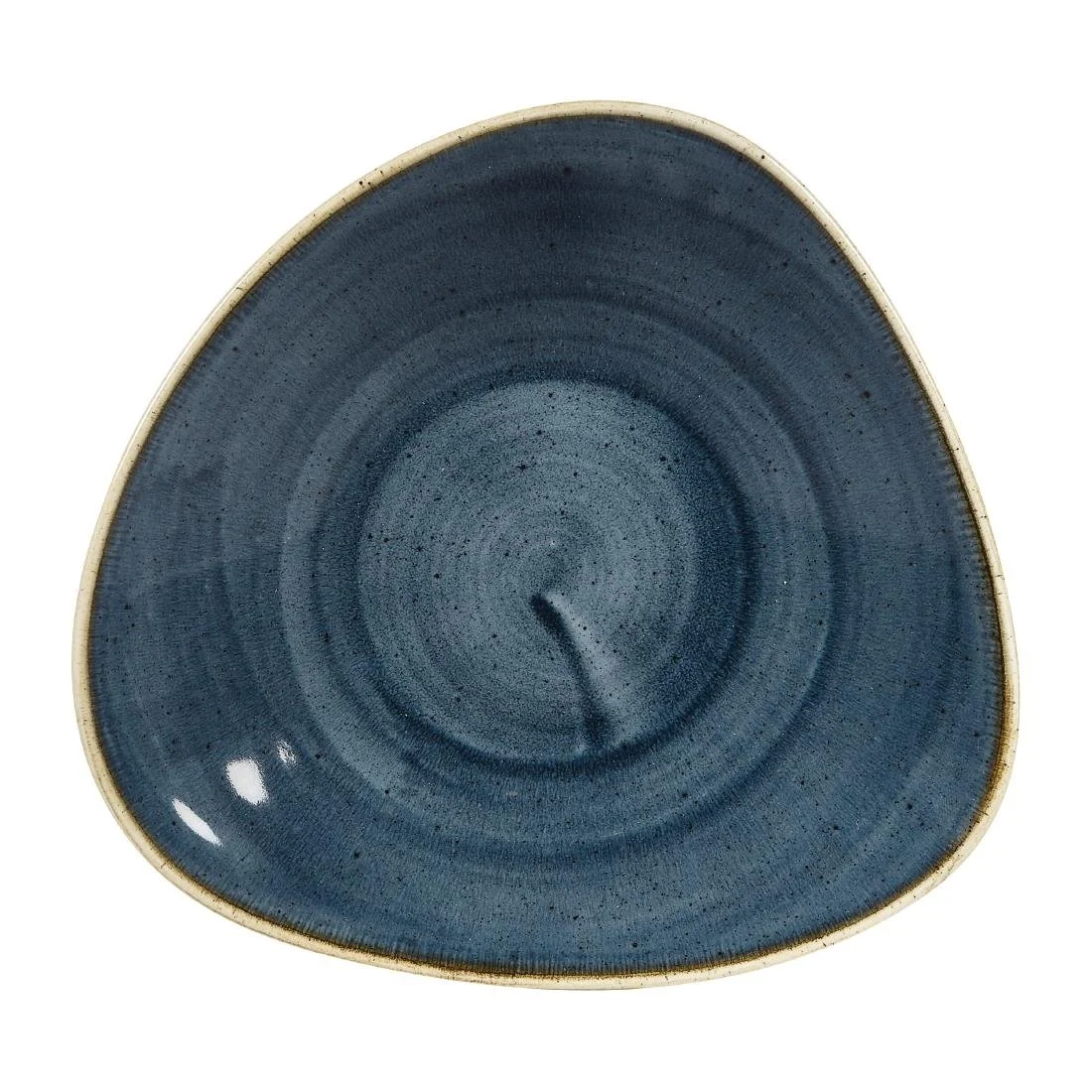 Churchill Stonecast Triangular Shallow Bowls Blueberry 210mm (12 Pack) - Image 1