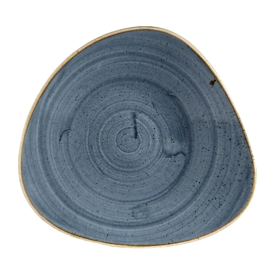 Churchill Stonecast Triangular Shallow Bowls Blueberry 272mm (12 Pack) - Image 1