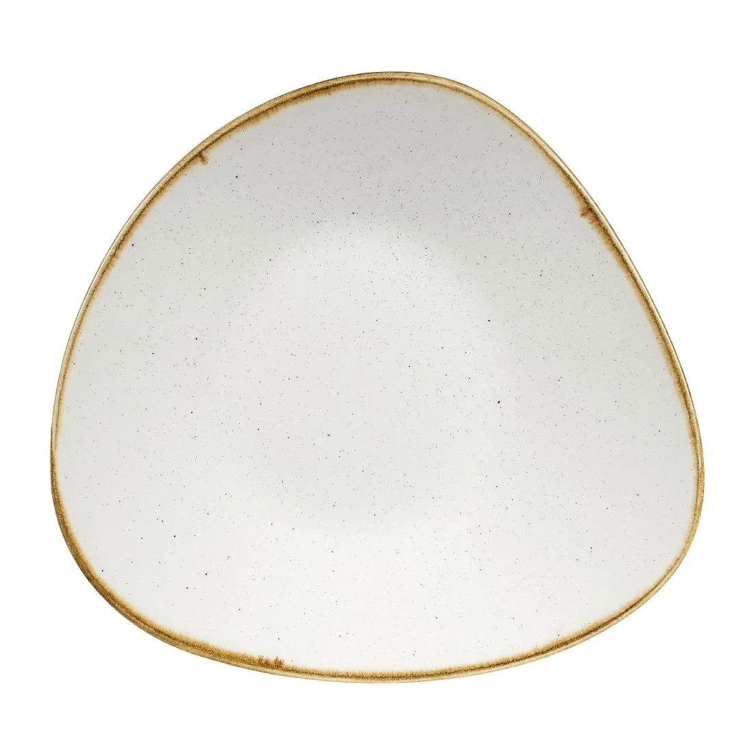 Churchill Stonecast Triangular Shallow Bowls Barley White 210mm (12 Pack) - Image 1