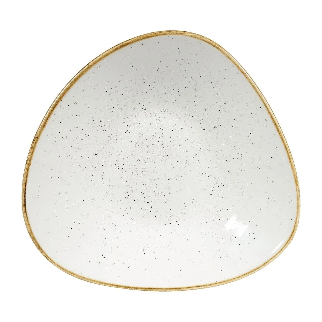 Churchill Stonecast Triangular Shallow Bowls Barley White 272mm (12 Pack) - Image 1