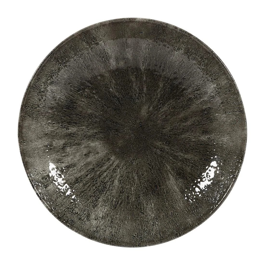 Churchill Stone Quartz Black Evolve Coupe Bowls 248mm (12 Pack) - Image 1
