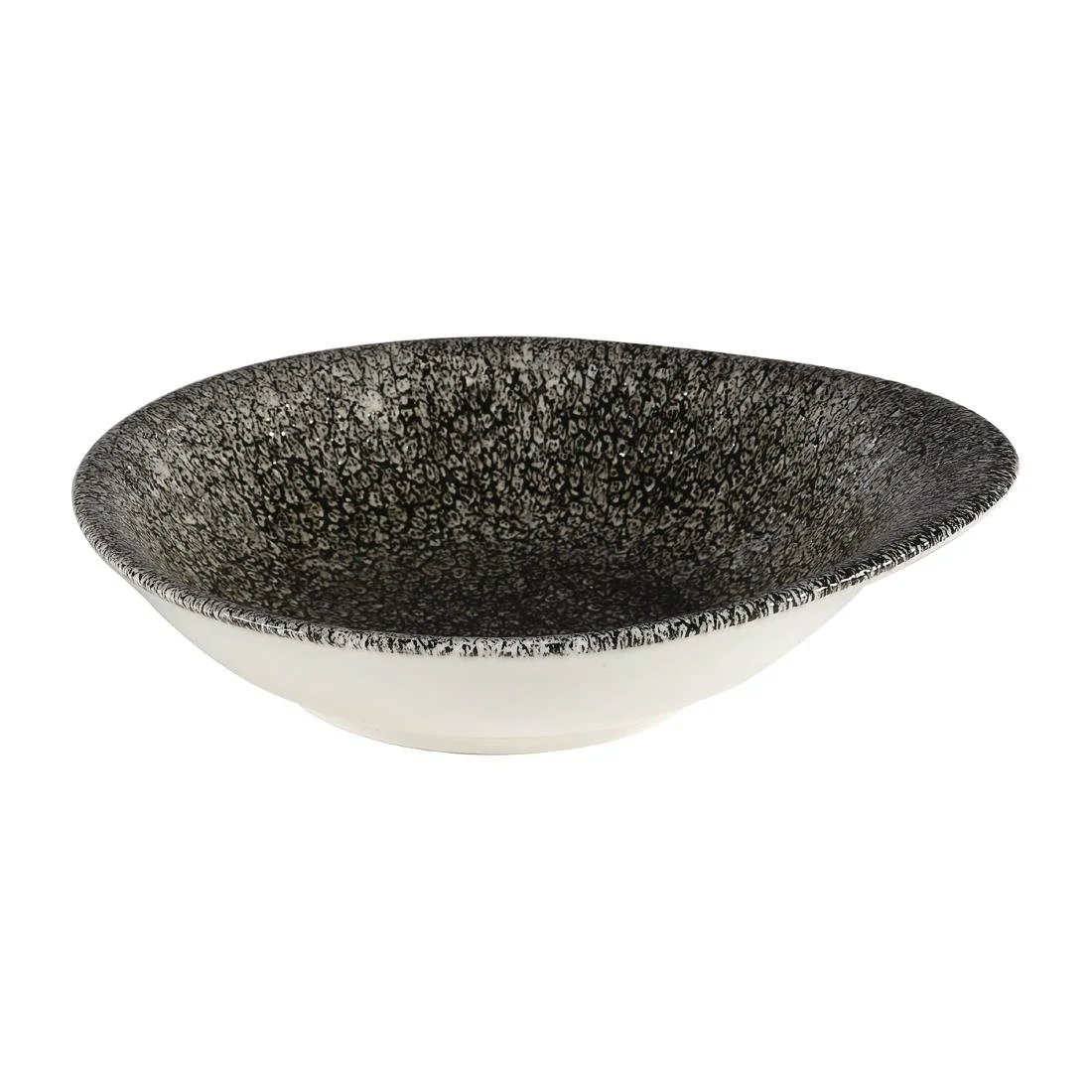Churchill Raku Round Dishes Quartz Black 160mm (12 Pack) - Image 1