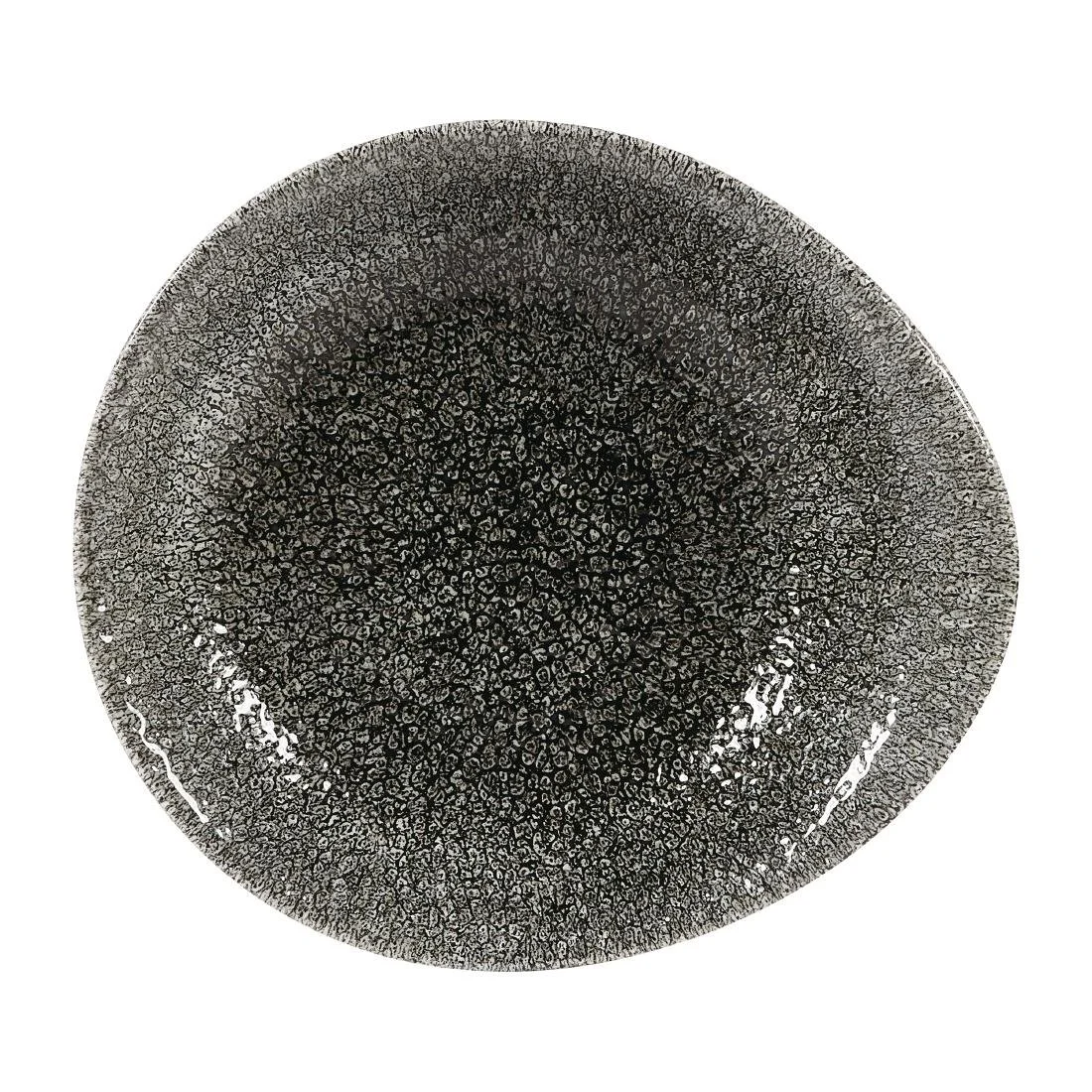 Churchill Raku Round Dishes Quartz Black 185mm (12 Pack) - Image 1