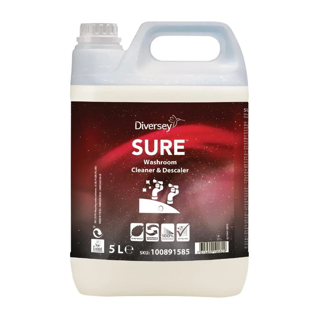 SURE Washroom Cleaner and Descaler Concentrate 5Ltr - Image 1