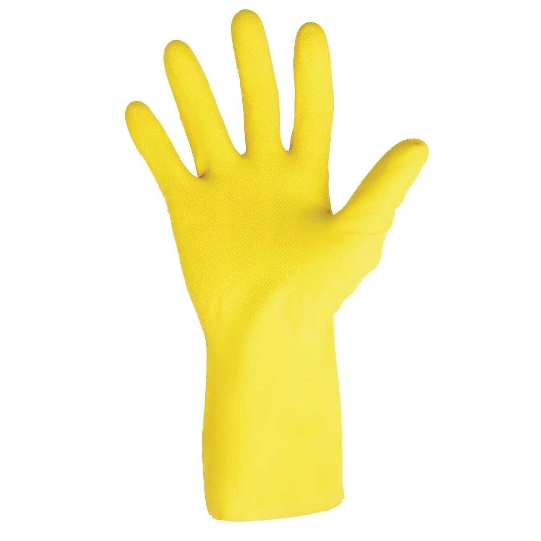 MAPA Vital 124 Liquid-Proof Light-Duty Janitorial Gloves Yellow - Image 1