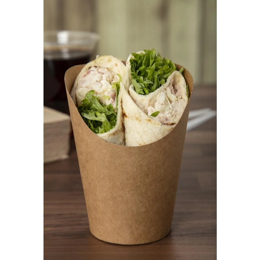 Colpac Recyclable Kraft Tortilla Wrap Scoops (1000 Pack) - Image 6
