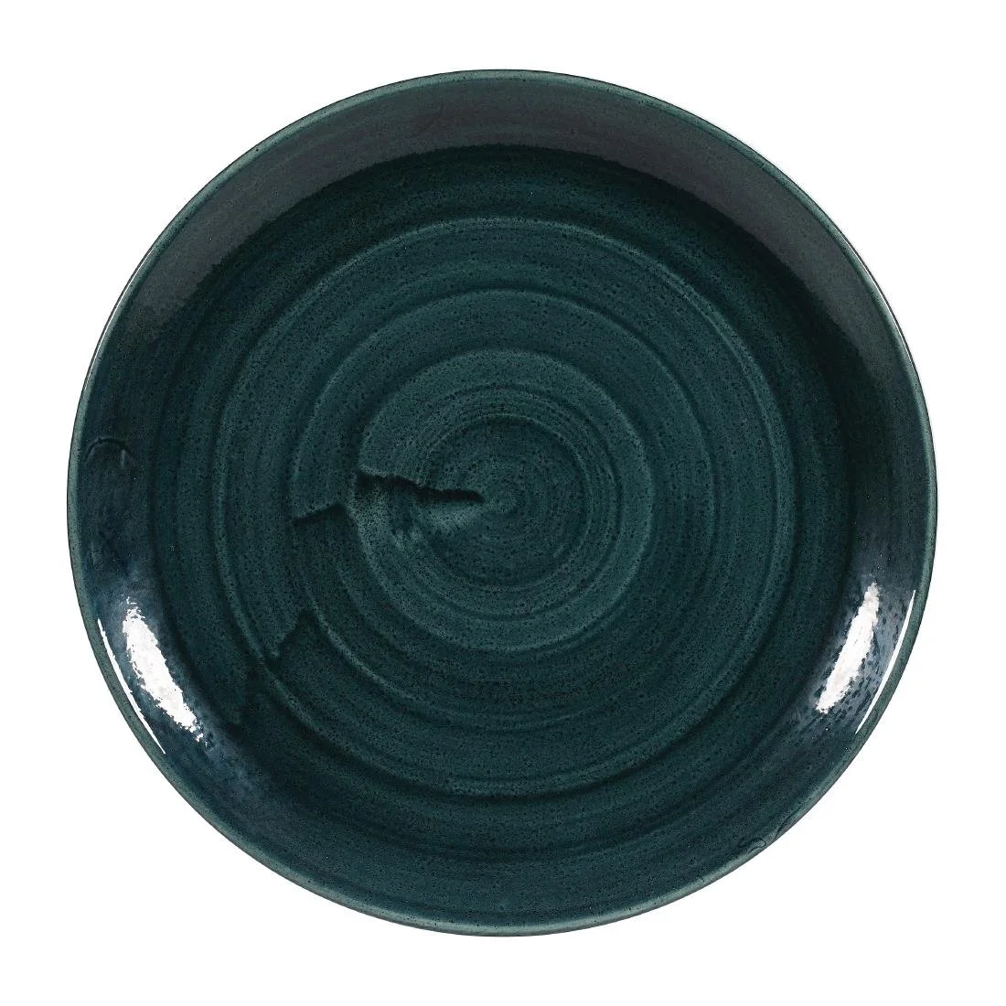 Churchill Stonecast Patina Coupe Plates Rustic Teal 288mm (12 Pack) - Image 1