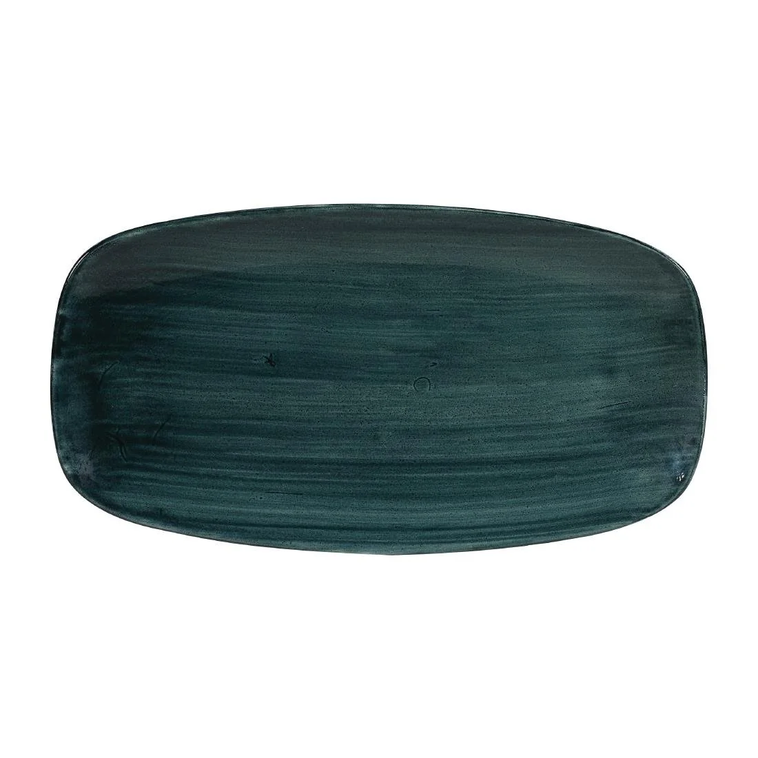 Churchill Stonecast Patina Oblong Chef Plates Rustic Teal 355 x 189mm (6 Pack) - Image 1