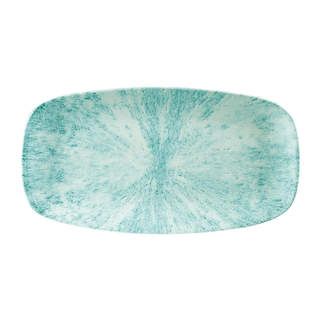 Churchill Stone Oblong Chef Plates Aquamarine 189 x 355mm (6 Pack) - Image 1