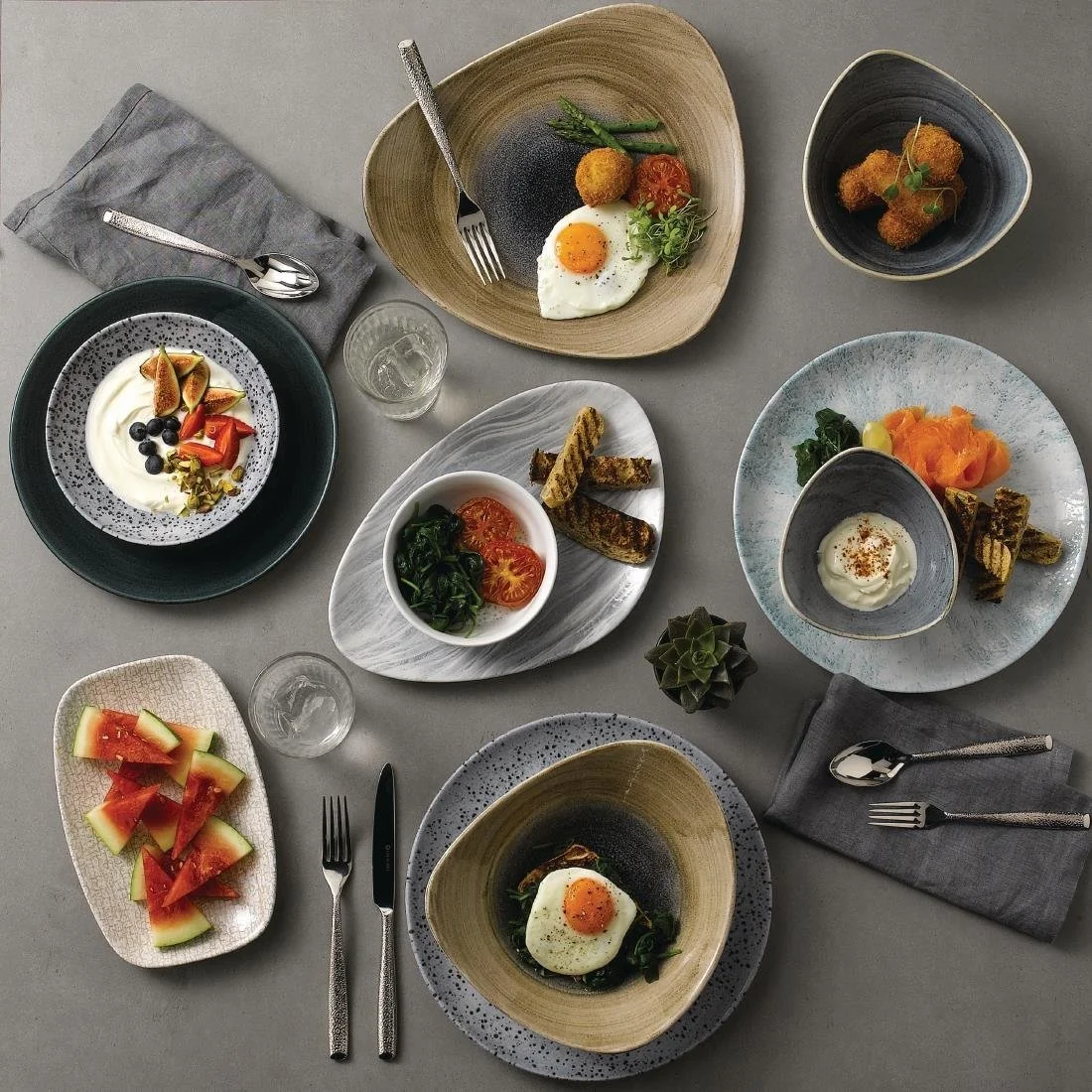 Churchill Stonecast Patina Coupe Plates Rustic Teal 288mm (12 Pack) - Image 4