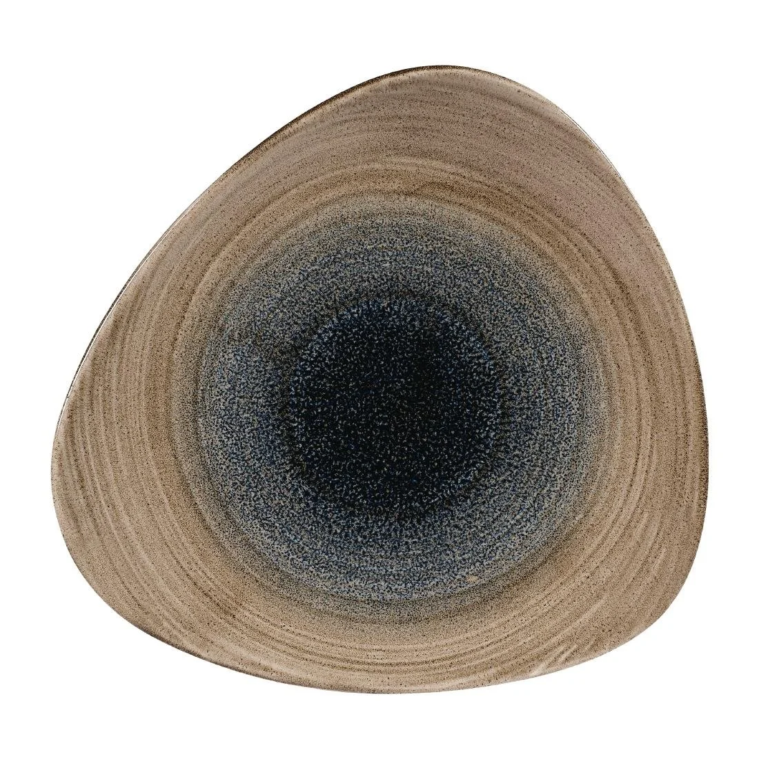 Churchill Stonecast Aqueous Triangular Plates Bayou Taupe 229mm (12 Pack) - Image 1