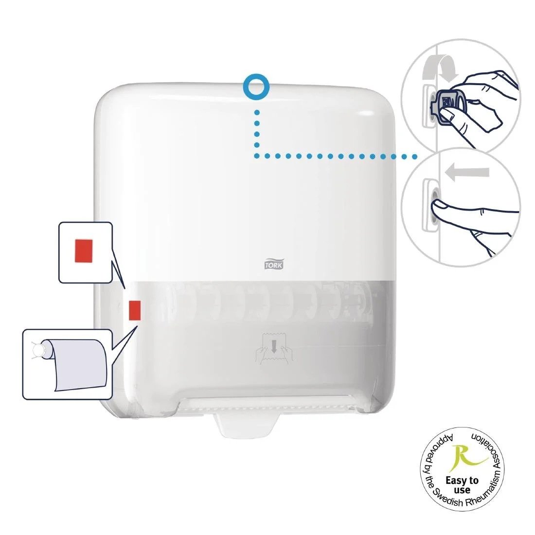 Tork Matic Hand Towel Roll Dispenser White H1 - Image 2