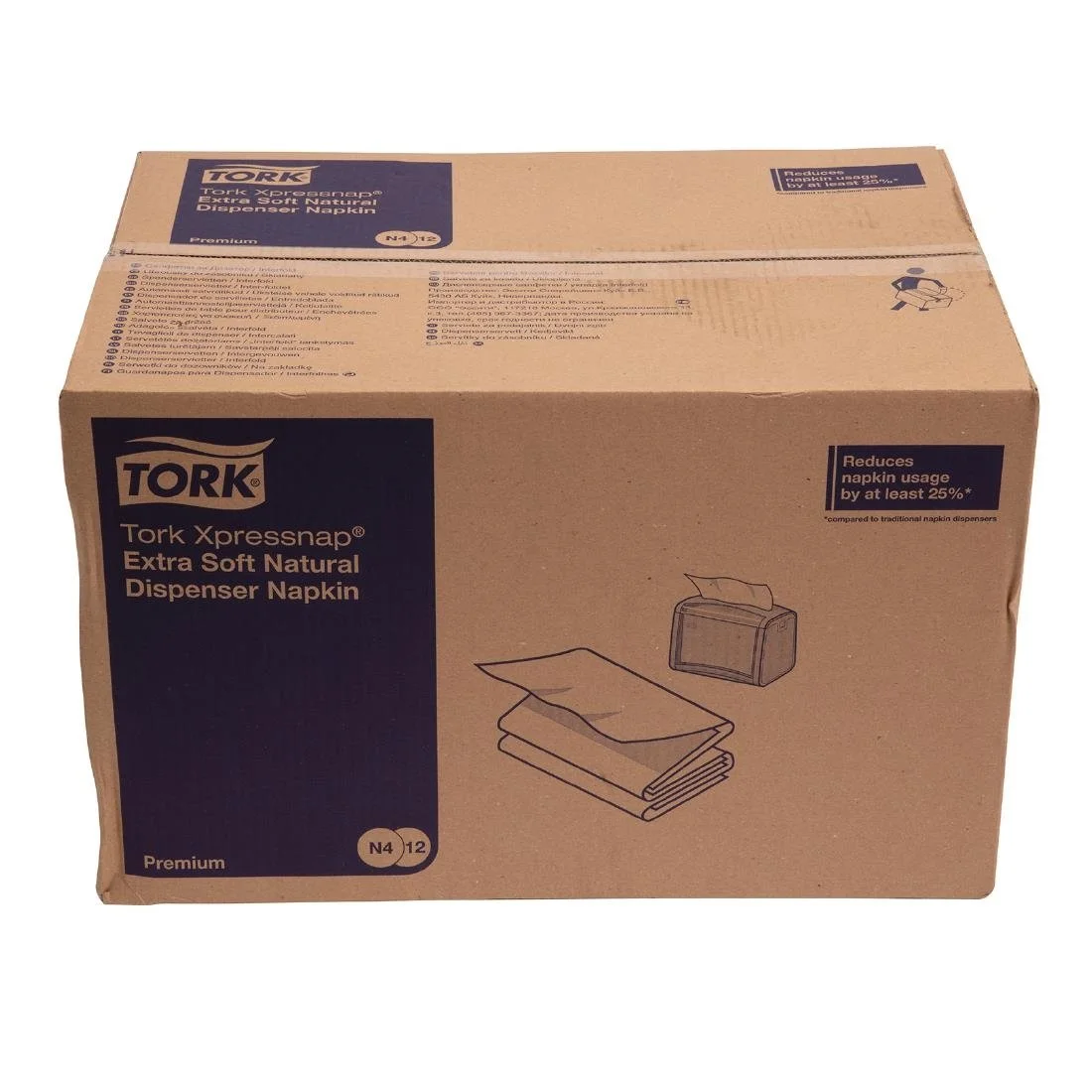 Tork Xpressnap Extra Soft Dispenser Napkins Natural N4 (8000 Pack) - Image 2