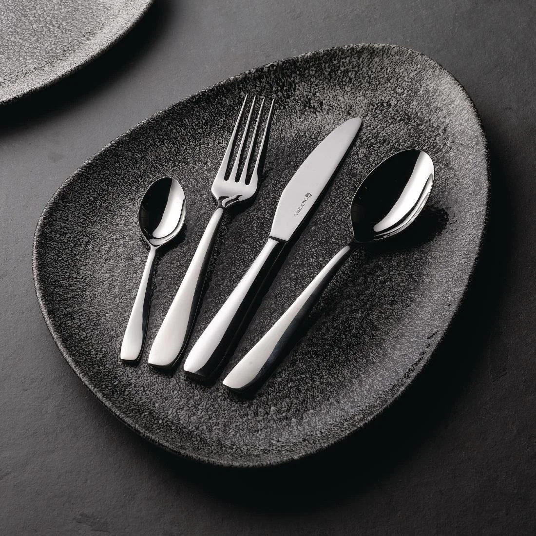 Churchill Studio Prints Raku Triangular Plates Quartz Black 356mm (6 Pack) - Image 4