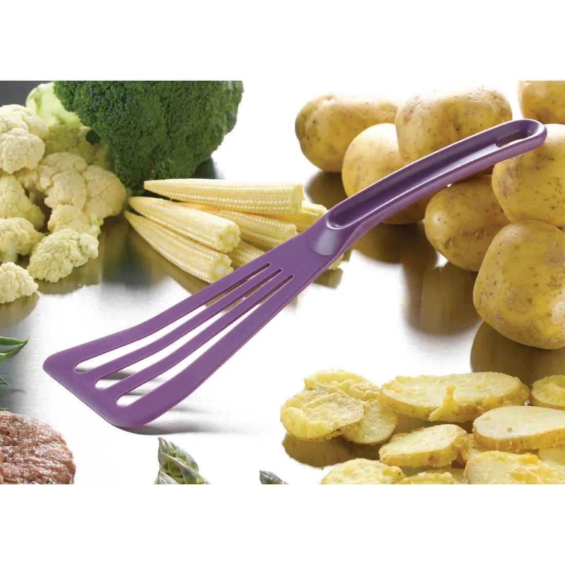 Matfer Bourgeat Pelton Exoglass Spatula 30cm Purple - Image 2