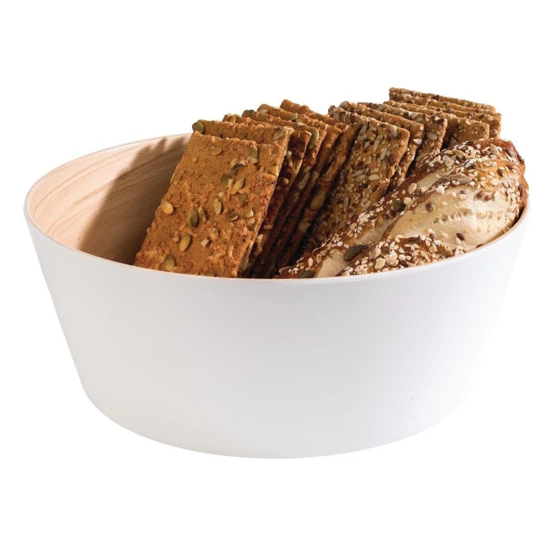 APS Frida Bowl Wood & White 265(Ø)mm 3.4Ltr - Image 2