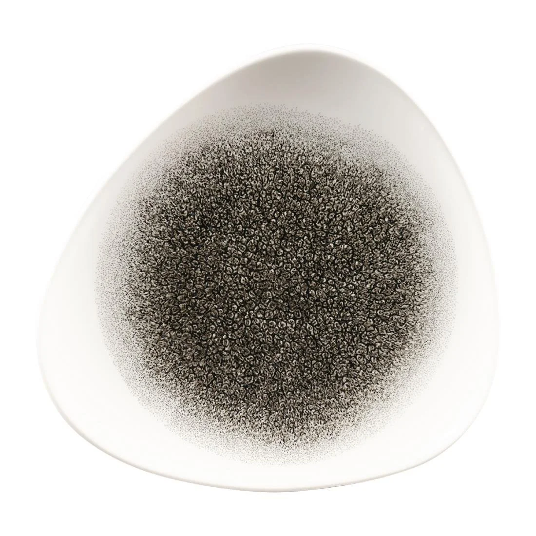 Churchill Studio Prints Raku Triangle Plates Quartz Black 192mm (12 Pack) - Image 1